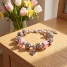 Elegant Silver Charm Bracelet on table high quality cheap price