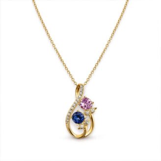 Eternal Bloom Dual Birthstone Necklace