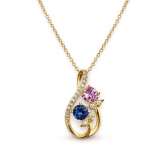 Eternal Bloom Dual Birthstone Necklace