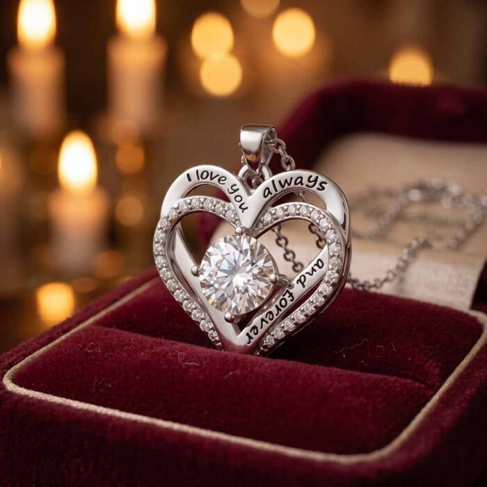 I Love You Always and Forever Heart Pendant Necklace in box I Love You Always and Forever Heart Pendant Necklace in box