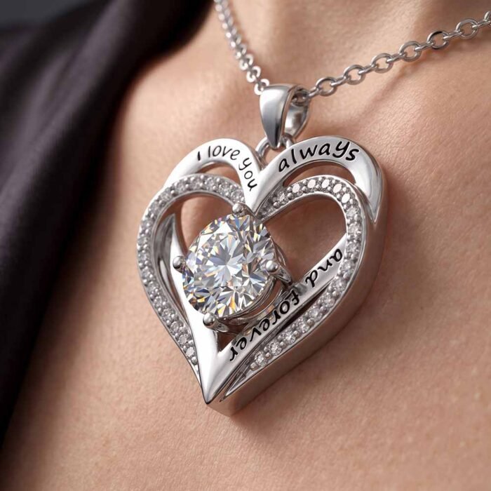 I Love You Always and Forever Heart Pendant Necklace quality and affordable showcase neck I Love You Always and Forever Heart Pendant Necklace quality and affordable showcase neck