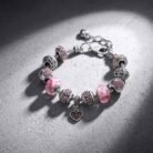 Silver Charm Bracelet on concreet high quality cheap price